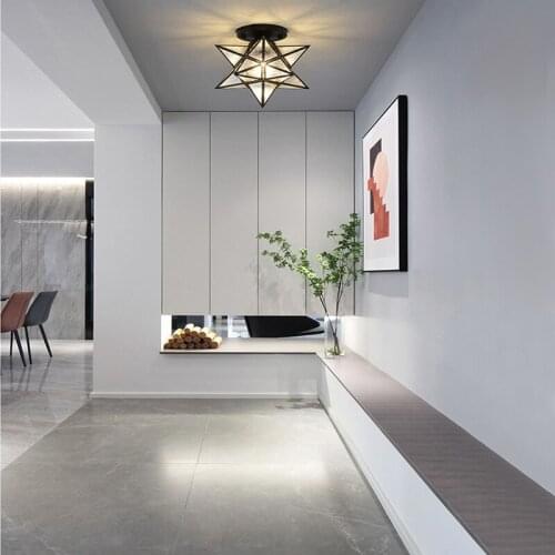 Nordic Star Modern Home Entrance Cloakroom Fashionable Solid Color LED Ceiling Light Corridor Aisle Balcony
