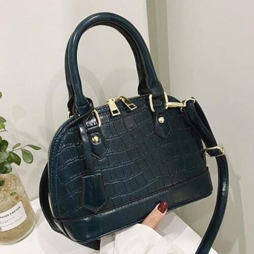 Crocodile pattern Tote Shell bag 2021 Fashion New Quality PU Leather Womens Designer Handbag Vintage Shoulder Messenger Bags
