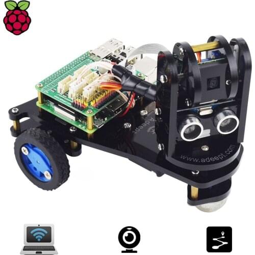 Adeept PiCar-A WiFi 3WD Smart Robot Car Kit for Raspberry Pi, Real-time Video Transmission, STEM Educational Robot