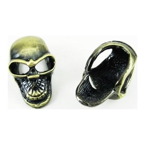 11x15x25mm vintage antique bronze metal heavy death skull pendant charm 1810050