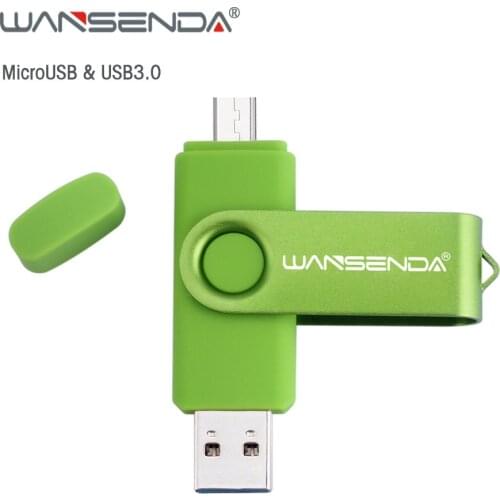 New Usb 3.0 WANSENDA OTG USB Flash Drive 128GB Pen Drive 16GB 32GB 64GB 256GB Pendrive 2 in 1 Micro USB & USB3.0 Memory Stick