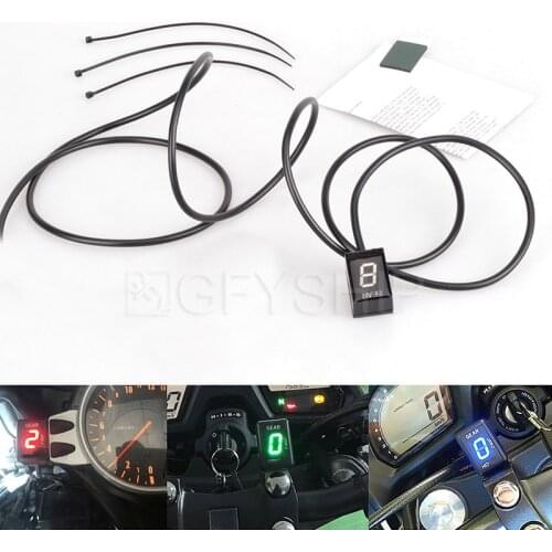 Motorcycle LCD 1-6 Level Gear Indicator 6 Speed Digital Gear Meter For Suzuki All FI Model GSF650 DL650 GSXR 600 750 SV650 GW250