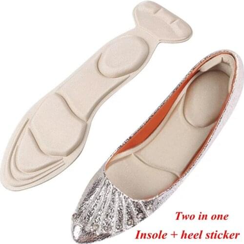 1pair High- heels Insoles Heel Protection Insole Women Arched Support Insert Insole 7D Soft T-shaped Foam Invisible Shoe Insole