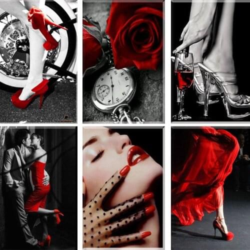 100% Full DIY 5D Diamond Painting Red & beauty photos Cross Stitch Diamond Embroidery Patterns rhinestones Diamond Mosaic H417