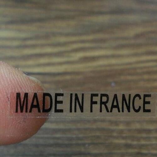 Free shipping 6X28mm the transparent label MADE IN FRANCE/SPAIN/GERMANY/RUSSIA/ITALY stickers