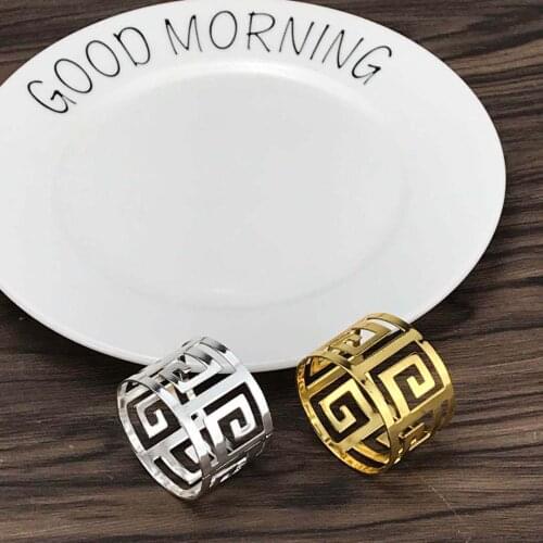 4 / PCS spot metal cutout metal pattern napkin ring napkin buckle napkin ring