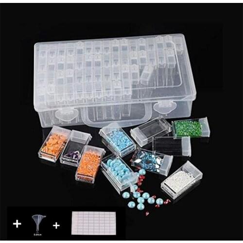 64/28 box Dismountable diamond painting Accessories Diamond Embroidery Cases PP plastics Box Organizer Home Storage boxes