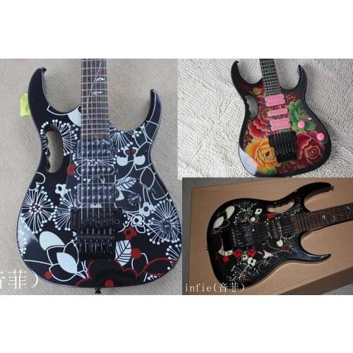 Free shipping FP2 electric guitar chrome hardware vine inlays 21 to 24 frets deep scalloped electric Guitar