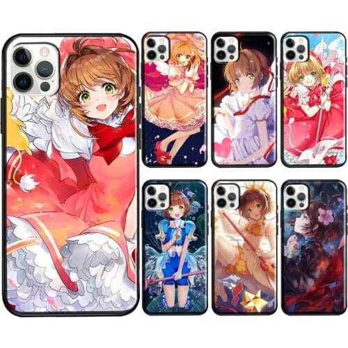 Card Captor Sakuras Anime Phone Case For iPhone 11 12 Pro Max 12 Mini X XR XS MAX 7 8 Plus 5S SE 2020 Soft Cover