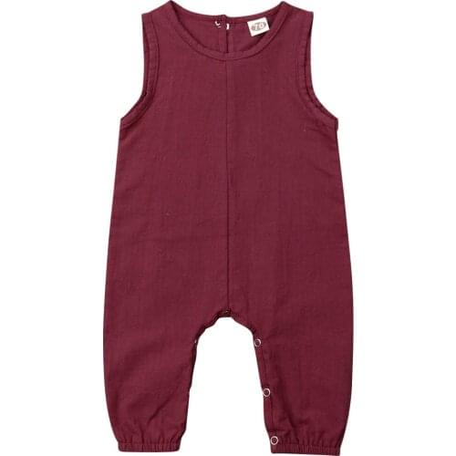 Childrens Clothes Baby Summer Clothing 0-24M Newborn Infant Baby Boy Girl Cotton Bodysuit Toddler Sleeveless Romper Jumpsuit