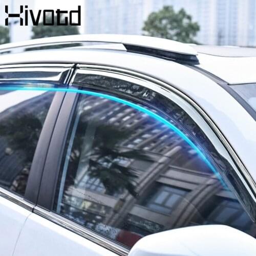 Hivotd For Mazda CX-5 CX5 Accessories Car Window Visor Sun Rain Shield Protector Exterior Decoration Trim Styling 2019 2020