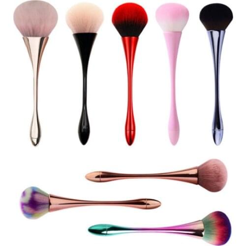 JUMEWZC 1PCS Makeup Brush Large Gold Powder Foundation Blush Brush Contour Compensate Professional Face Cosmetic Beauty Tool