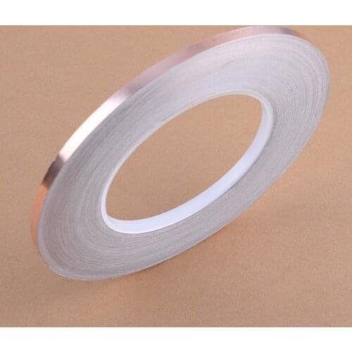 LETAOSK 50M 5mm Single Side Conductive Copper Foil Tape Adhesive Shield Heat Resist Computer Peripheral Wire