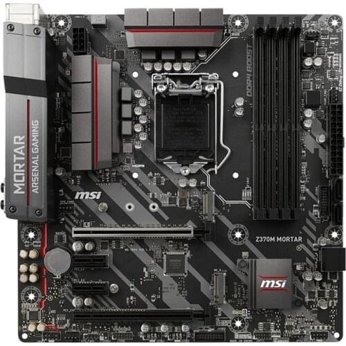MSI Z370M MORTAR LGA 1151 Intel Z370 Z370M Gaming PC Motherboard ddr4 64G M.2 USB3.1 DVI HDMI Core i7 i5 i3 cpus 4xPCIe 3.0 slot