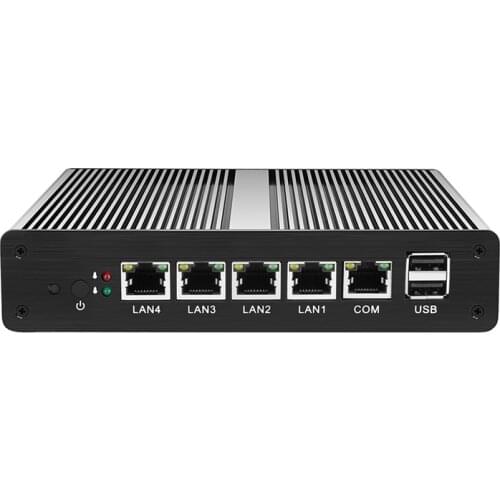 Fanless Mini PC Router Firewall Appliance Celeron J1900 4x Gigabit Ethernet Intel i211AT NIC VGA 2*USB Support Pfsense Linux