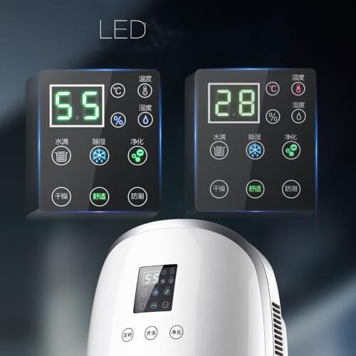 1.7L/h Mini Dehumidifier Defrosting Humidity Controller Clothes Air Drying Machine Purification Automatic Defrost