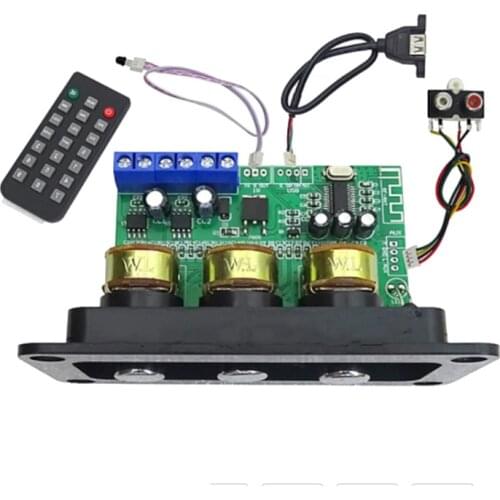Mini Bluetooth Amplifier Power Audio Board 20Wx2 Stereo Amp Sound Amplifiers AUX U Disk Decoder Treble Bass Adjustment