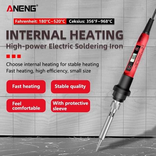 ANENG SL102 60W Digital Electric Soldering Iron Kit Temperature Adjustable Welding Tool Bracket Electronic Welding Repair