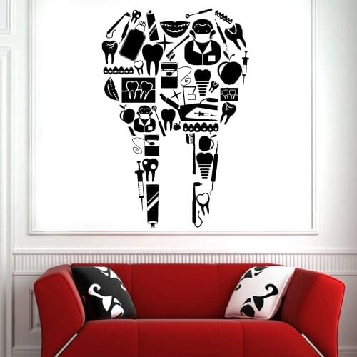 Dentist Tooth Clinic Wall Decal Vinyl Dental Doctor Hospital Wall Decor Wall Stickers for Dental Clinic Decoration Mural Z672