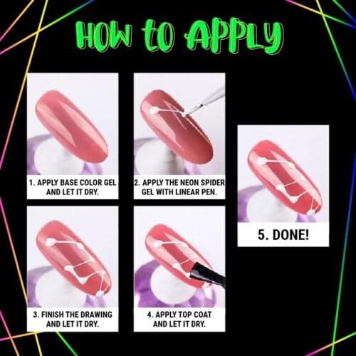 Neon Spider Gel Nail Art UV Gel Nail Polish Varnish for DIY Gel Paint Design MPwell