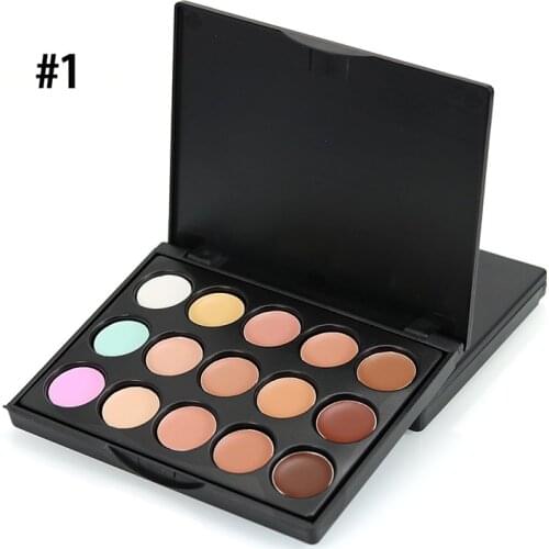 Popfeel 15 Colors Concealer Foundation Eyeshadow Palette TSLM2