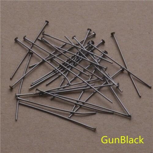 200PCs Gun Black Color 40 50mm Flat Head Pins Jewelry Making Accessories DIY For Earring Bracelets Jewelry Gift Findings Needles