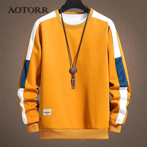 Patchwork Sweatshirts Men 2021 Autumn Spring Mens Hoodies High Quality Tops Male Streetwear Hip Hop Pullover Brand Clothing 4XL
