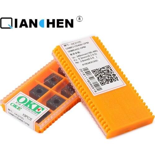 OKE 10pcs/lot High Precision High Performance High Strength CNC SNMG120408-OPM OC2125 Industry Carbide Inserts Hard Alloy