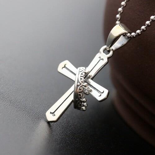Sterling Silver Jewelry Wholesale S925 Sterling Silver Small Cross Silver Pendant Retro Thai Silver Pendants Men And Women