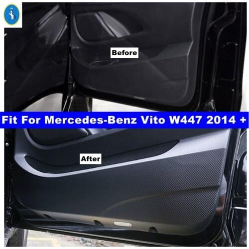 Inner Front Door Scratchproof Anti Kick Film Pad Protective Stickers Cover Trim Fit For Mercedes-Benz Vito W447 2014 - 2020