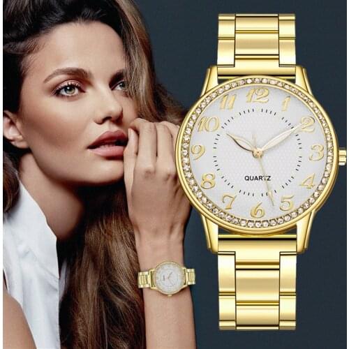 Reloj Mujer Gold Watch For Woman Fashion Rhinestone Women Quartz Luxury Wristwatch Ladies Watch Women Watch Relogio Feminino #11