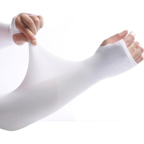 1 Pair Arm Sleeves Summer Sun UV Protection Ice Cool Cycling Running Fishing Climbing Driving Arm Cover Warmers for Women