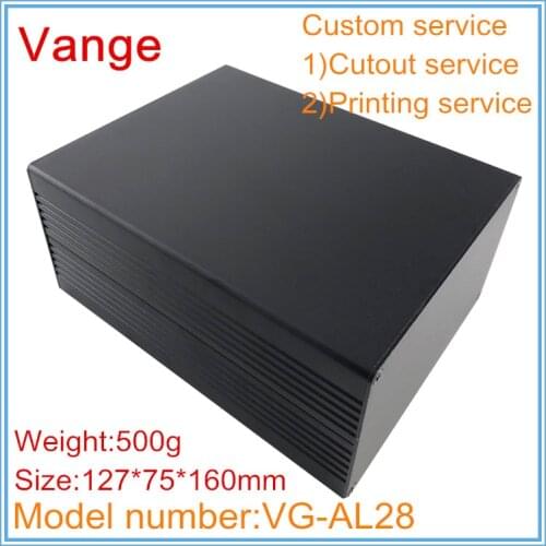 4pcs/lot extruded split box 127*75*160mm 6063-T5 Aluminum project box enclosure diy for electrical control equipment
