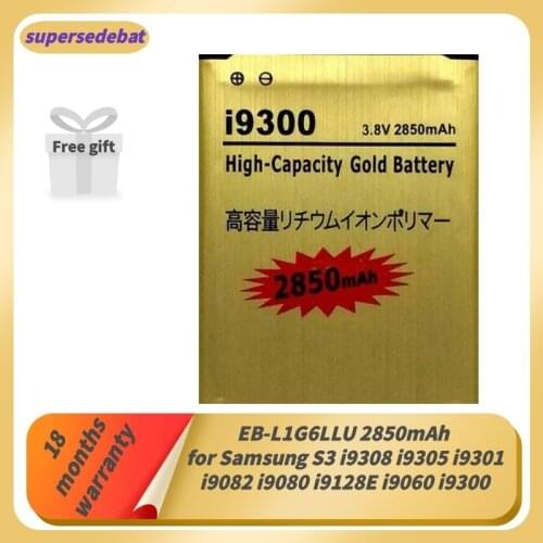Supersedebat EB-L1G6LLU Batteries for Samsung S3 I9308 I9305 I9301 I9082 I9080 I9128E I9060 I9300 Battery Bateria for Galaxy S3