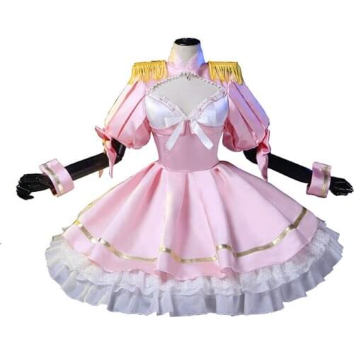 Anime! As Miss Beelzebub likes it Beelzebub Cosplay Costume Cute Lolita Maid Dress Women Pink Uniform Halloween Xmas Party Suit