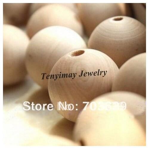 Free Shipping 50pcs 40mm Wood Loose Beads, Fashion Wooden DIY Findings