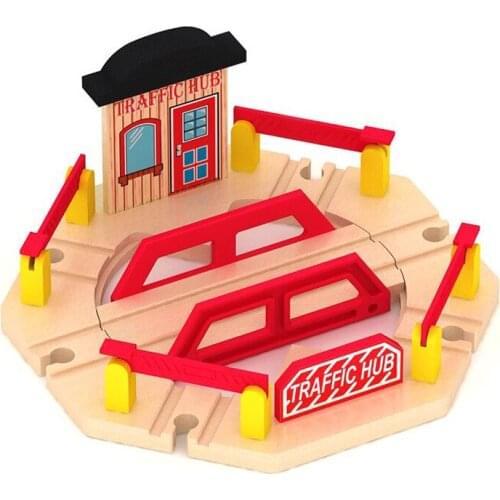 P122 Wooden Train Rail Accessories Track Compatible Train Rails Wooden Suitable for Wood and Electric boy track toys