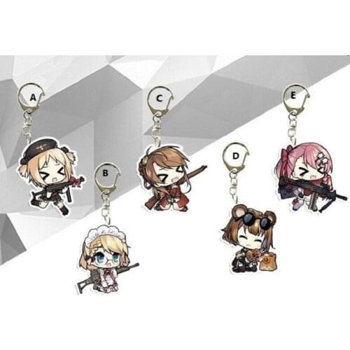 Girls' Frontline Keychain Keyring Strap Figure Acrylic 6cm G36 MP40 Anime Game