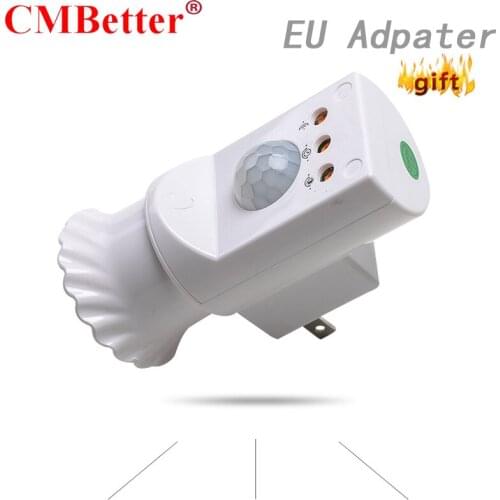 E27 AC 220V Human Newest Body Infrared IR Automatic Sensor LED Bulb Light PIR Motion Detector Wall Lamp Base