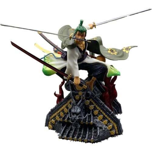 Haoyu One Pieces GK Action Figure Roronoa Zoro Anime 23m Glow Version PVC Model Collection POP Toy Exquisite Decoration Figma