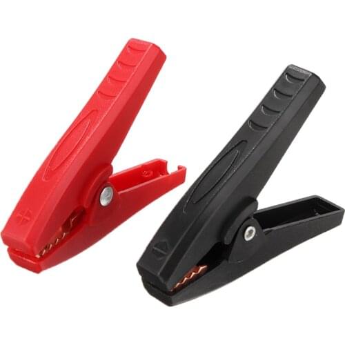 2pcs Mayitr Electrical 100A Crocodile Alligator Clips Car Battery Insulated Clip Clamp Connector for Battery Chargers 9cm Length