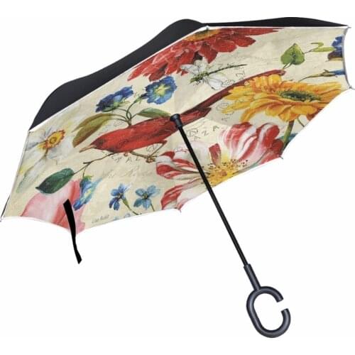 Inverted Umbrella Double Layer Bird Women Rain Reverse Umbrellas Male Guarda Chuva Invertido Paraguas Parapluie Windproof
