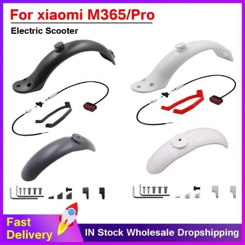 Electric Scooter Fender Kit For Xiaomi M365/M365 Pro Rear Back Fender Hook Support Brake Light With Screws Accessories