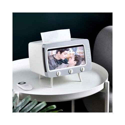 Tissue Box Paper Extraction Box Household Living Room Restaurant Coffee Table Simple Cute Mobile Phone-Friendly Watch TV