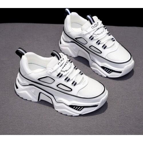 Women Sneakers White Black Designer Shoes Woman Autumn Winter Chunky Sneakers Fashion Light Dad Shoes Ladies Platform Footwear