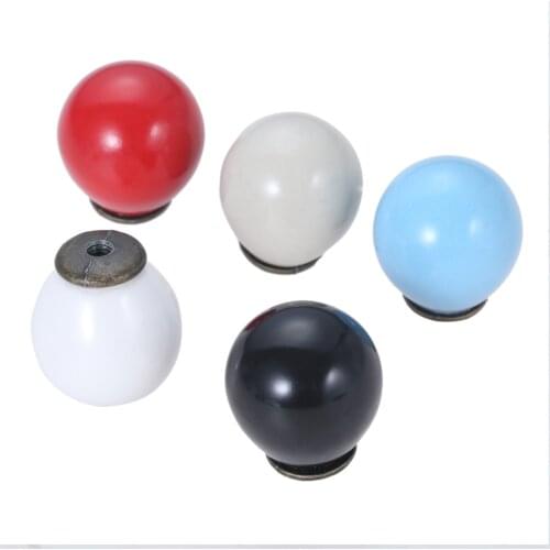 1Pc 21*26mm Round Ceramic Door Knobs Single hole Furniture Pulls HandleCabinet Drawer Dresser Cupboard Decoration Handles