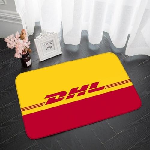 Not-slip Dhl Pattern Living Room Floor Carpets Kitchen Decoration Bath Floor Mat Entrance Super Absorbent Bathtub Bathmat Rugs
