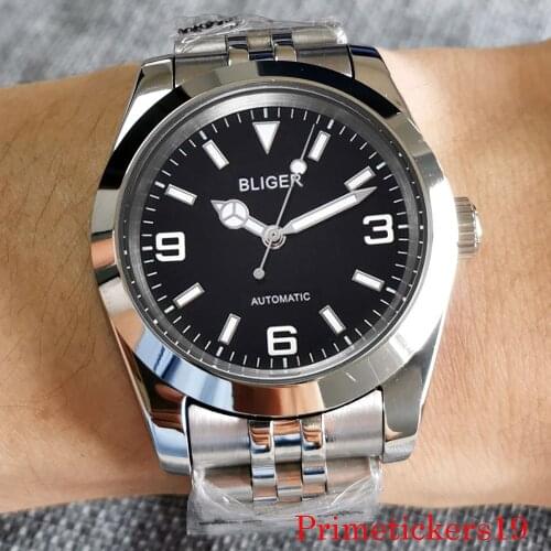 New Arrival BLIGER 36mm Automatic Men Wristwatch Sapphire Glass Jubilee Bracelet Miyota 8215 Movement 6 Styles