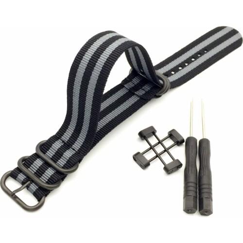 New For Suunto Core For Note G10 Military Zulu Heavy Duty Nylon Diver Watch Strap Band Stripe Bracelet Adapters Kit And Tool