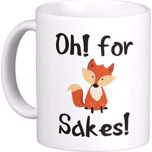 Oh For Fox Sakes White Coffee Mugs Tea Mug Customize Gift By LVSURE Ceramic Mug Travel Coffee Mugs